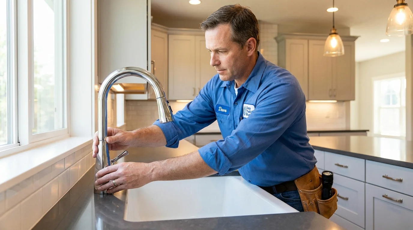 Kitchen faucet installation by Johns Plumbing LLC in Holt